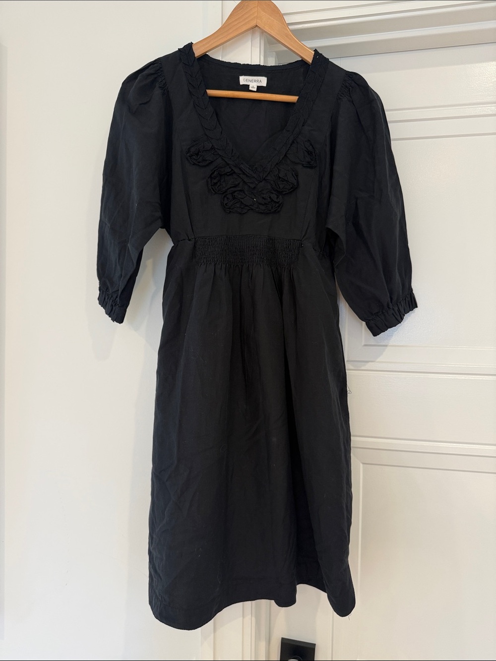 Vintage GENERRA cotton silk dress with appliqué
